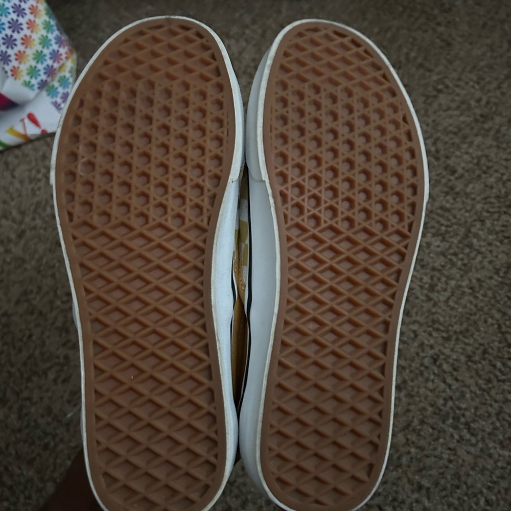 Vans unisex Yellow and White Checkerboard Slip-Ons - Picture 3 of 6